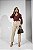 Calça Cenoura Alfaiataria Bege Quality Moda Plus Size preview mlj - Imagem 2