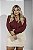 Camisa Marsala Gola V Manga Longa Quality Moda Plus Size preview mlj - Imagem 3