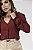 Camisa Marsala Gola V Manga Longa Quality Moda Plus Size preview mlj - Imagem 4