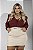 Camisa Marsala Gola V Manga Longa Quality Moda Plus Size preview mlj - Imagem 1