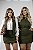 Conjunto Colete e Saia Short Verde Quality Moda Plus Size Preview mlj - Imagem 6