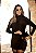 Vestido Gola Alta Drapeado Preto Quality Moda Plus Size Preview dvs - Imagem 2