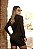 Vestido Gola Alta Drapeado Preto Quality Moda Plus Size Preview dvs - Imagem 3