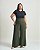 Calça Plus Size Ampla Verde com Detalhes Quality Moda Plus Size Brit Preview qbl - Imagem 2