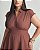 Vestido Midi Poliamida Marrom Quality Moda Plus Size Brit Preview qbl - Imagem 3