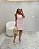 Vestido Curto com Cinto Fivela Rosa Quality Moda Plus Size rml - Imagem 1