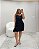 Vestido Curto Preto Pespontado Quality Moda Plus Size rml - Imagem 1