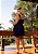 Vestido Curto Azul Marinho Fivela Quality Moda Plus Size Preview rml - Imagem 5