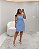 Vestido Plus Size Alça com Botões Azul Quality Moda Plus Size rml - Imagem 1