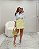 Saia Short Amarelo com Cinto Duplo Quality Moda Plus Size rml - Imagem 1