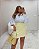 Saia Short Amarelo com Cinto Duplo Quality Moda Plus Size rml - Imagem 2