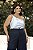 Blusa Ombro Único Azul Quality Moda Plus Size dvs - Imagem 4