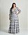Vestido Longo Listrado Azul Quality Moda Plus Size Brit Preview qbl - Imagem 4