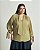Blusa Manga Longa Franzido Gola Verde Quality Moda Plus Size Brit Preview qbl - Imagem 4
