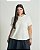 TShirt Basic Levemente Oversize Off White Quality Moda Plus Size Brit Preview qbl - Imagem 4