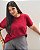 TShirt Basic Levemente Oversize Vermelha Quality Moda Plus Size Brit Preview qbl - Imagem 1