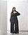 Macacão Plus Size Preto com Listras Quality Moda Plus Size Brit Preview qbl - Imagem 1