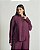 Conjunto Plus Size Camisa Detalhe e Calça Reta Vinho Quality Moda Plus Size Brit Preview qbl - Imagem 3
