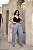Calça Barrel Jeans Claro Quality Moda Plus Size dvs - Imagem 7