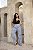 Calça Barrel Jeans Claro Quality Moda Plus Size dvs - Imagem 1