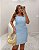 Vestido Azul com Fivelas Quality Moda Plus Size rml - Imagem 2