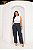 Calça Jeans Barrel Lavagem Escura Quality Moda Plus Size dvs - Imagem 3