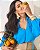 Blusa Bata Plus Size Gola Padre Babado Quality Moda qbl - Imagem 1