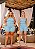 Conjunto Azul Blusa e Short com Botões Quality Moda Plus Size Preview rml - Imagem 1