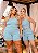 Conjunto Azul Blusa e Short com Botões Quality Moda Plus Size Preview rml - Imagem 2