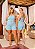 Conjunto Azul Blusa e Short com Botões Quality Moda Plus Size Preview rml - Imagem 3