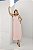 Vestido Midi Pespontado Rosa Quality Moda Plus Size Preview Dvs - Imagem 3