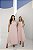 Vestido Midi Pespontado Rosa Quality Moda Plus Size Preview Dvs - Imagem 1