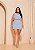 Conjunto Regata Renda e Saia Short Azul Quality Moda Plus Size rml - Imagem 1