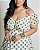 Vestido Poá Midi Romântico com Franzidos Quality Moda Plus Size Preview qbl - Imagem 3