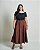 Saia Midi Plus Size com Elástico e Bolso Quality Moda Plus Size Preview qbl - Imagem 2