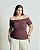 Blusa Malha Canelada Ombro a Ombro Quality Moda Plus Size Preview qbl - Imagem 2