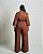 Macacão Kimono Marrom com Pregas Quality Moda Plus Size Preview qbl - Imagem 3