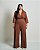 Macacão Kimono Marrom com Pregas Quality Moda Plus Size Preview qbl - Imagem 2