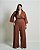 Macacão Kimono Marrom com Pregas Quality Moda Plus Size Preview qbl - Imagem 5