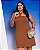 Vestido Curto Canelado Marrom Quality Moda Plus Size Dub Preview - Imagem 3