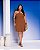 Vestido Curto Canelado Marrom Quality Moda Plus Size Dub Preview - Imagem 2