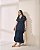 Vestido Midi Gola V com Vivo Contrastante Quality Moda Plus Size Preview qbl - Imagem 2