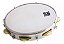Pandeiro Samba Music Pele Leitosa 10 Branco Wood - Imagem 1