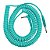 Cabo P10xP10 Espiral Azul Claro P10 90 9.15mt Mac Cabos - Imagem 1