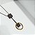 Colar Rodio Negro com Circulo Dourado - Imagem 1