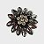 Broche Flor Cravejada Preta - Imagem 1