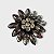 Broche Flor Cravejada Preta - Imagem 2