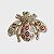 Broche Inseto Branco com Circulos Coloridos - Imagem 1