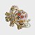 Broche Inseto Branco com Circulos Coloridos - Imagem 2
