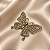 Broche Borboleta Dourada Cravejada - Imagem 2